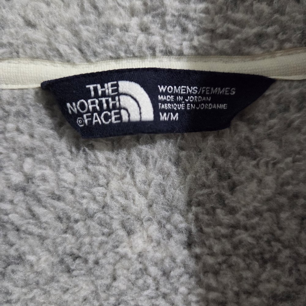 The North Face Women's Gray/Cream Fleece Jacket - Picture 4 of 5